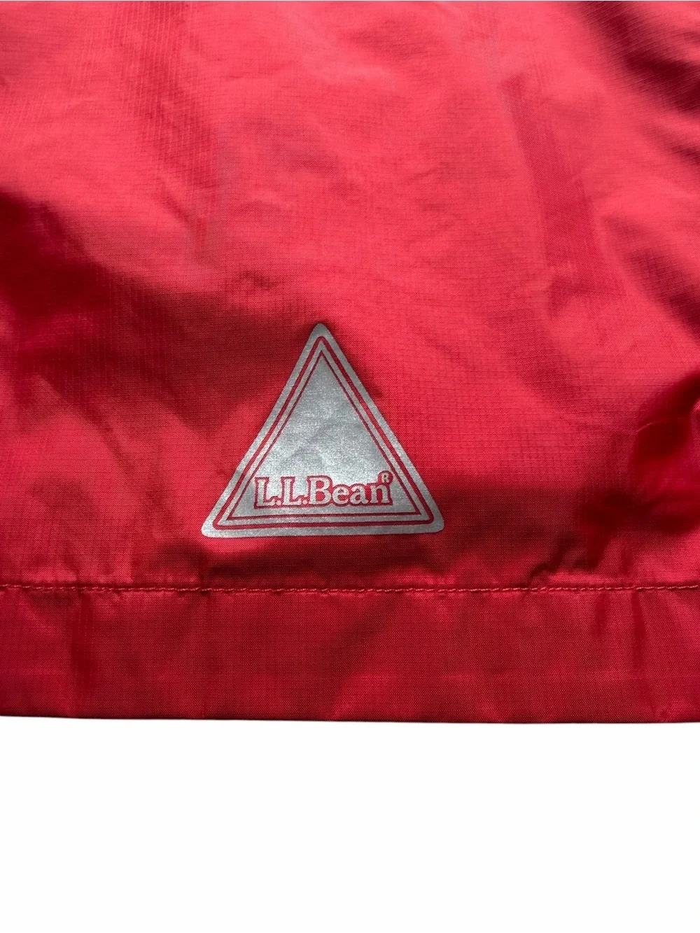 L.L. Bean Kids Trail Model Rain Jacket Large 14/16 Red Blue Hiking Outdoor NWOT